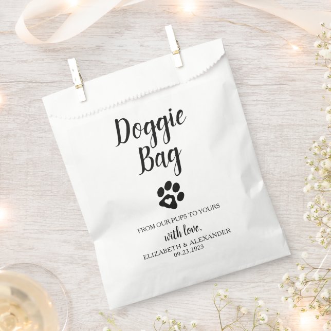 Doggie Bag Biscuit Bar Dog Treat Wedding Favour Ba (Clipped)