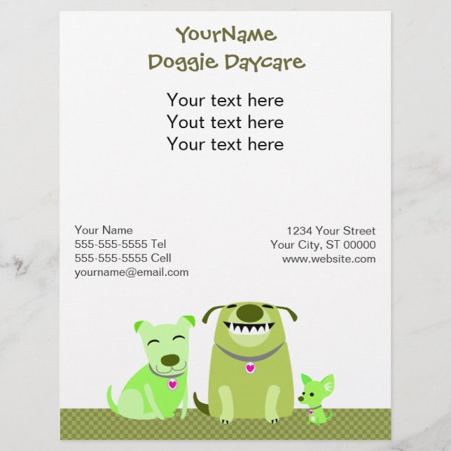 Doggie Daycare/Dog Walker Promotional Flyer (Front)