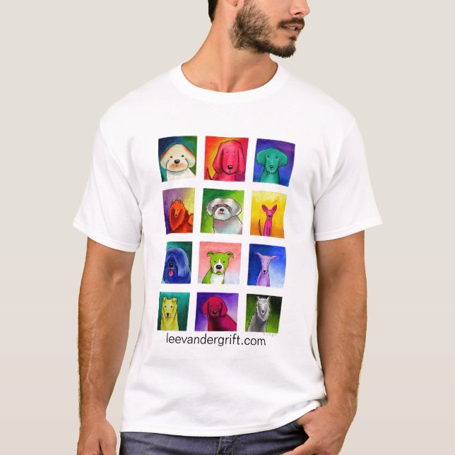 Doggie Dozen, leevandergrift.com T-Shirt (Front)
