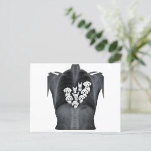 Doggie Heart X-Ray – Funny Dog Lover Design Holiday Postcard