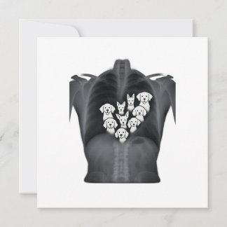 Doggie Heart X-Ray – Funny Dog Lover Design Invitation
