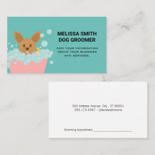 Doggie in Soap Bubble Bath Appointment Card