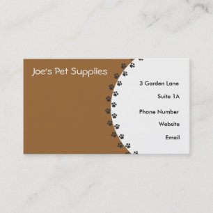 Doggie Paw Prints Business Cards
