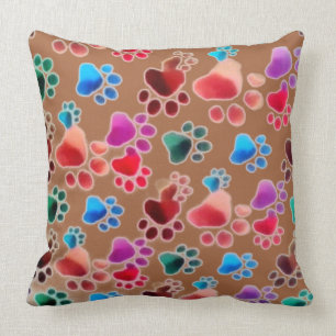 Doggie Paws Throw Pillow