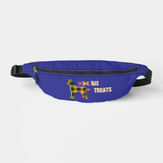 Doggie Traite Logo Novelty Jaune Plaid Bleu