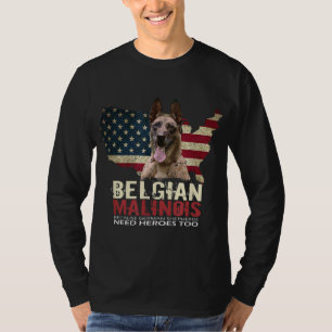 Doggie USA Dog Owner USA Lover Belgian Malinois Fu T-Shirt