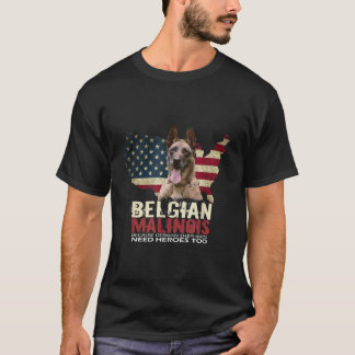 Doggie USA Dog Owner USA Lover Belgian Malinois Fu T-Shirt