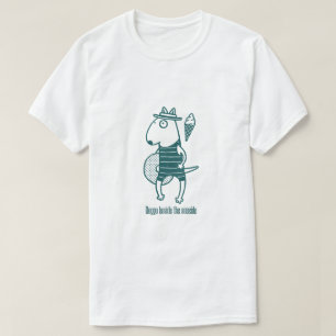 Doggo beside the seaside: Green T-Shirt