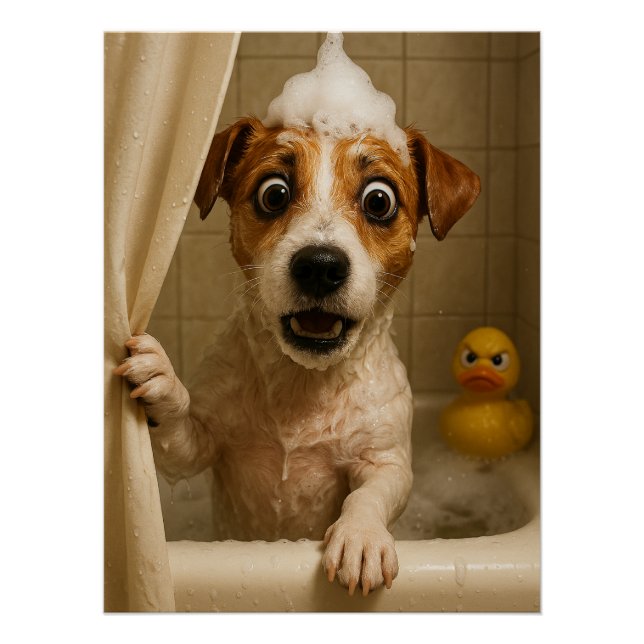 Doggo Psycho - The shower catastrophe Poster (Front)
