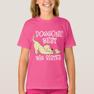 Doggone Best Big Sister Cute Matching Sibling T-Shirt
