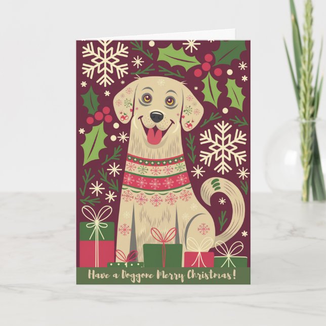 Doggone Christmas Holiday Card (Front)