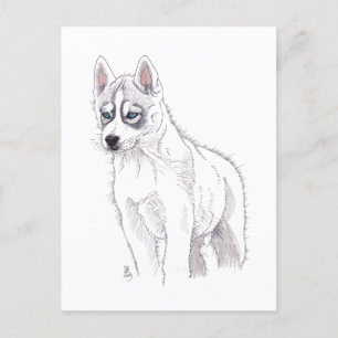 Doggust 2019 Siberian Husky Puppy Postcard