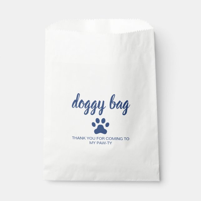 Doggy Bag puppy birthday party favour (Front)