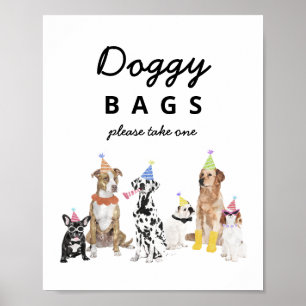 Doggy Bags Dog Birthday Favours Sign