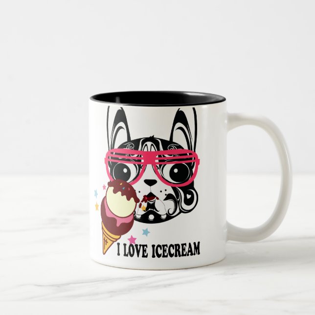 doggy dog sunglass icecream mug (Right)