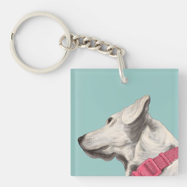 Doggy Painting Keychain (Front)