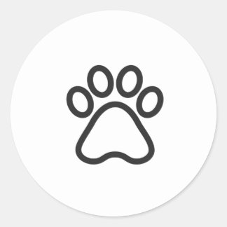 Doggy Paw Print Classic Round Sticker
