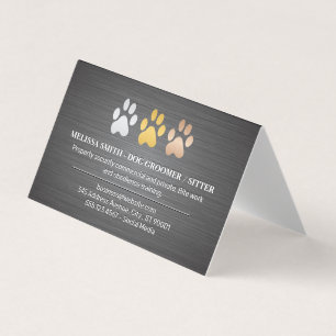 Doggy Paw Prints   Animal Services Business Card