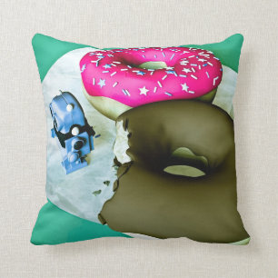 Doghnuts and Toy Robot American MoJo Pillows