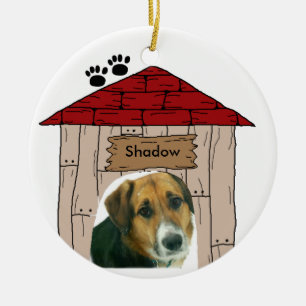 Doghouse Customized Dog Photo Keepsake Ceramic Ornament