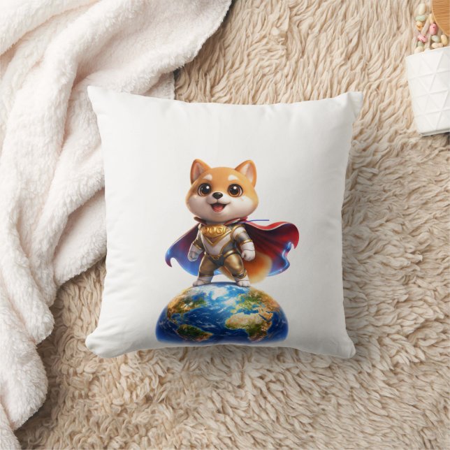 DOGI Hero – Save The World Throw Pillow (Blanket)