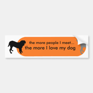 Dogism's "True Love" Orange Bumper Sticker
