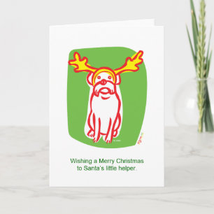 DOGMA reindeer dog Holiday Card