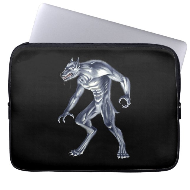 Dogman Cryptid Beast Laptop Sleeve (Front)
