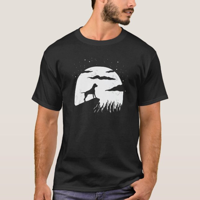 Dogo Argentino and Mountain Premium T-Shirt (Front)