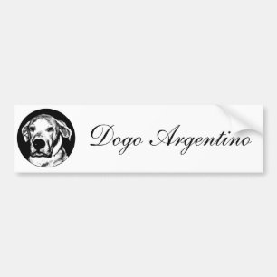 Dogo argentino bumpersticker bumper sticker