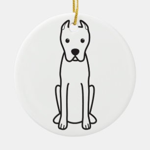 Dogo Argentino Ceramic Ornament