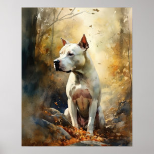 Dogo Argentino Chien Art Imprimer Poster