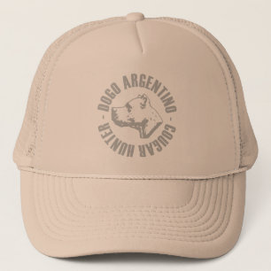 dogo argentino cougar hunter trucker hat