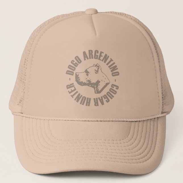 dogo argentino cougar hunter trucker hat (Front)