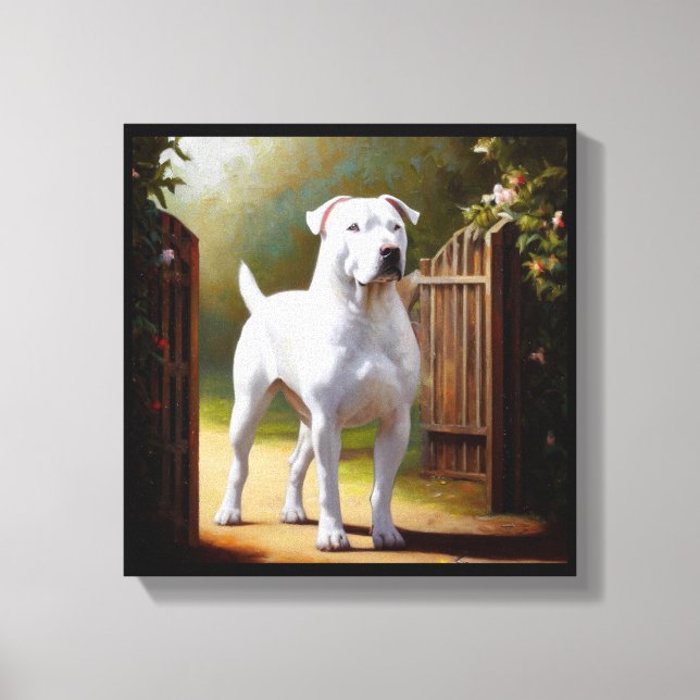 Dogo Argentino Dog Canvas Print (Front)