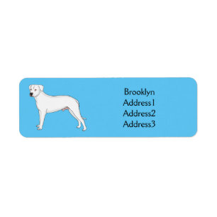 Dogo argentino dog cartoon illustration