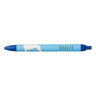 Dogo argentino dog cartoon illustration black ink pen