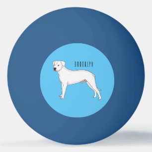 Dogo argentino dog cartoon illustration ping pong ball