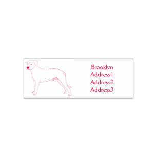 Dogo argentino dog cartoon illustration self-inking stamp
