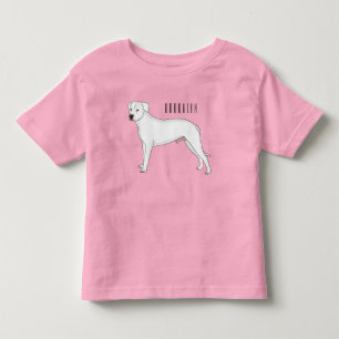 Dogo argentino dog cartoon illustration toddler t-shirt