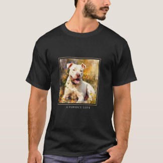 Dogo Argentino Dog Garden Flowers Painting Pet Mom T-Shirt