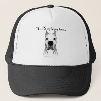 Dogo Argentino Happy Face Trucker Hat