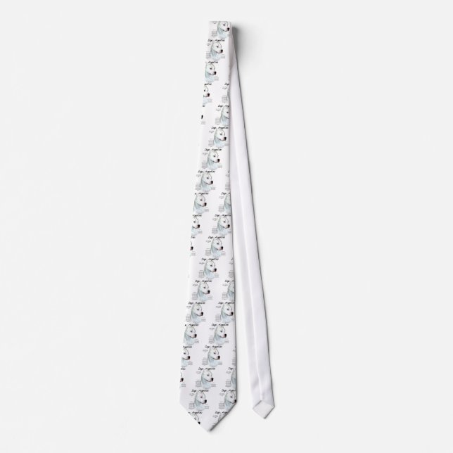 Dogo Argentino History Design Tie (Front)