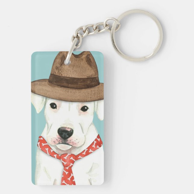 Dogo Argentino Keychain (Back)