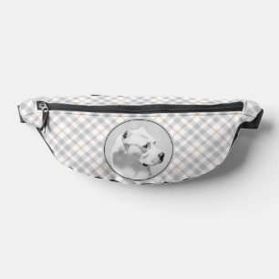 Dogo Argentino Painting Mastiff Original Dog Art Fanny Pack