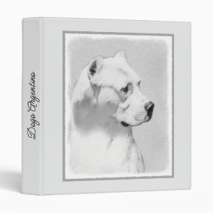 Dogo Argentino Painting - Original Dog Art Binder