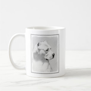 Dogo Argentino Painting - Original Dog Art Coffee Mug