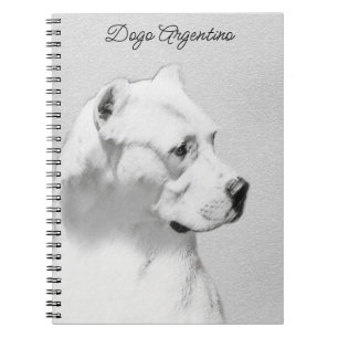 Dogo Argentino Painting - Original Dog Art Notebook