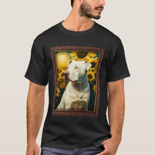 Dogo Argentino Painting Sunflower Flower Mom Women T-Shirt