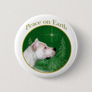 Dogo Argentino Peace 2 Inch Round Button